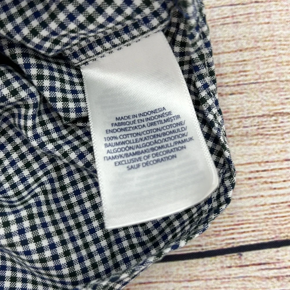 Ralph Lauren Black and Blue Plaid Button Down Sz 4